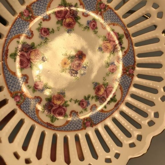 Schumann Bavaria Stamped Reticulated Bowl / Dish - Picture 10 of 11